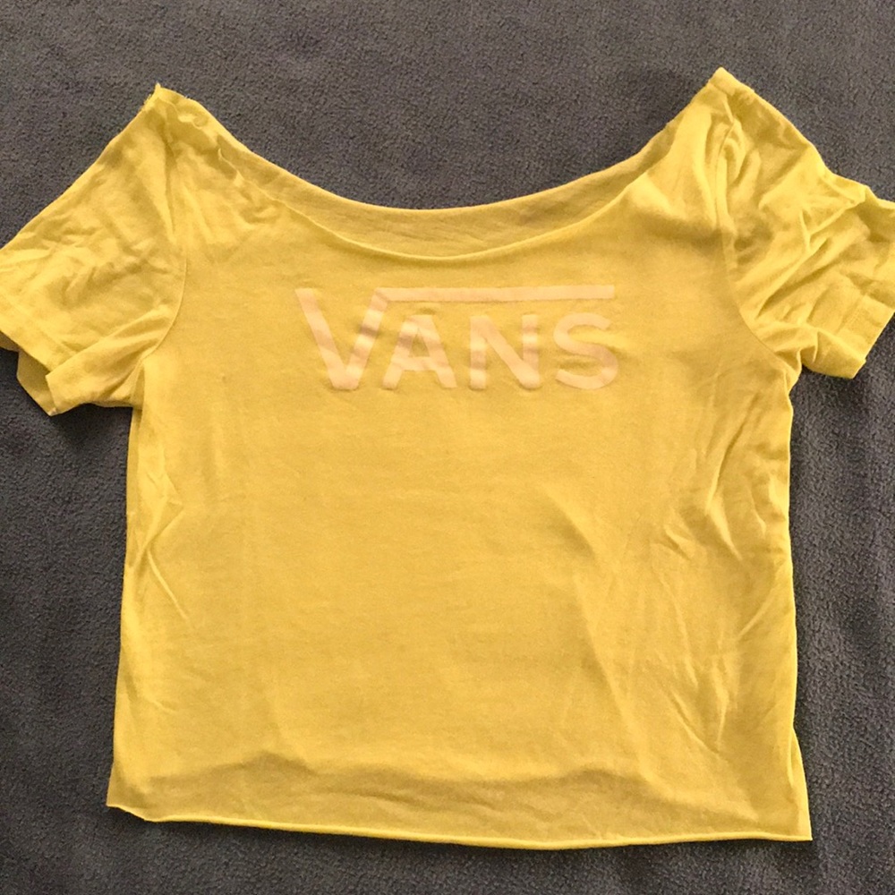 neon yellow Vans crop top